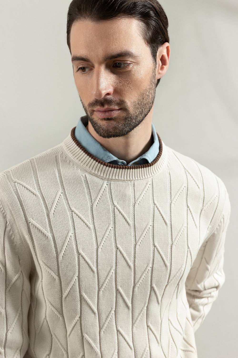 Peserico Camicia sportiva in leggero denim comfort Offerta temporanea
