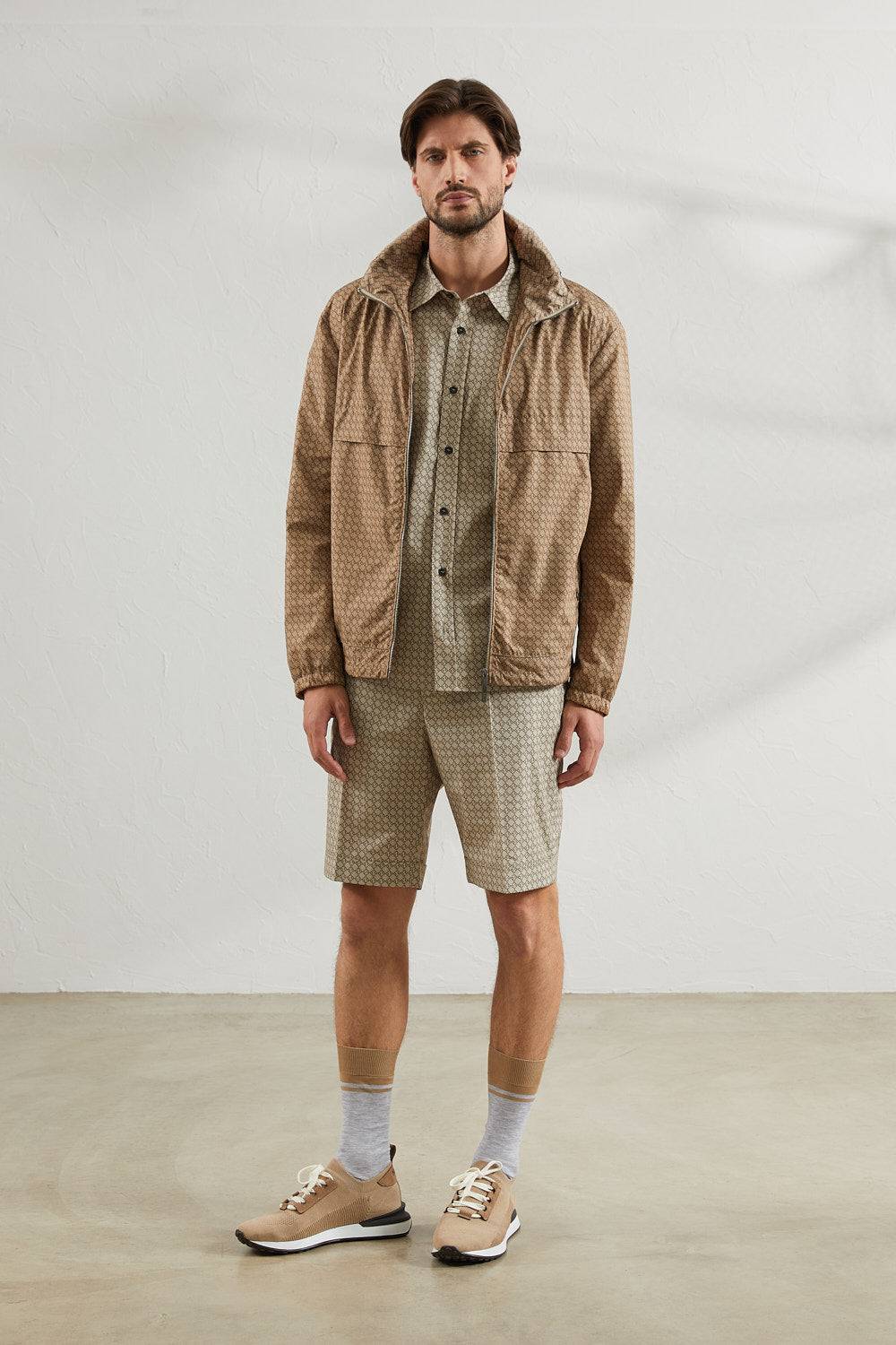 Peserico Camicia in popeline stampato Lightning offer