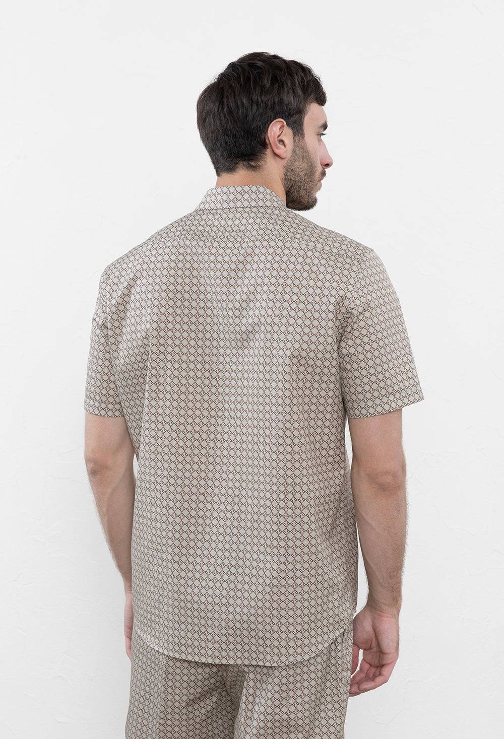 Peserico Camicia in popeline stampato Lightning offer