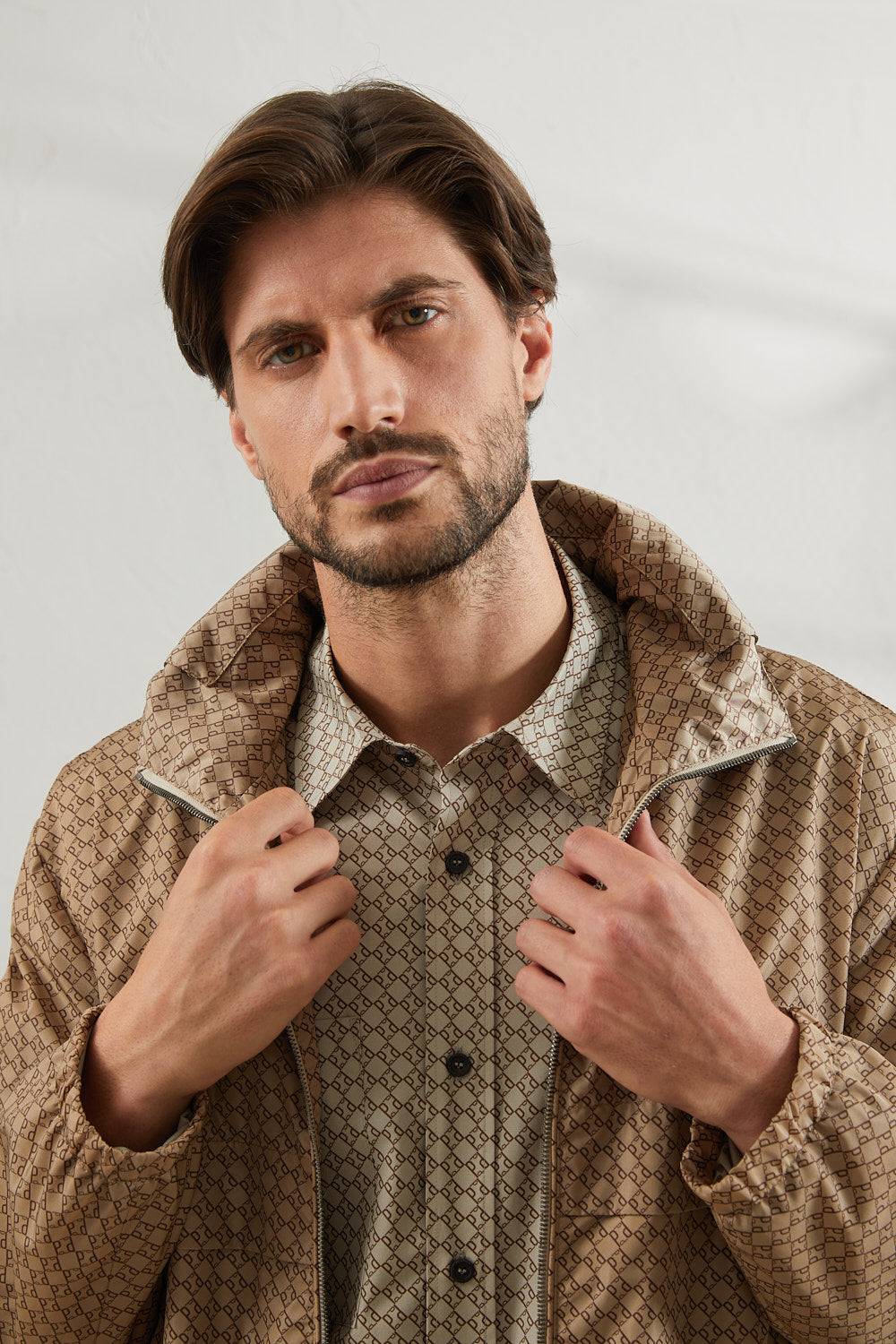 Peserico Camicia in popeline stampato Lightning offer