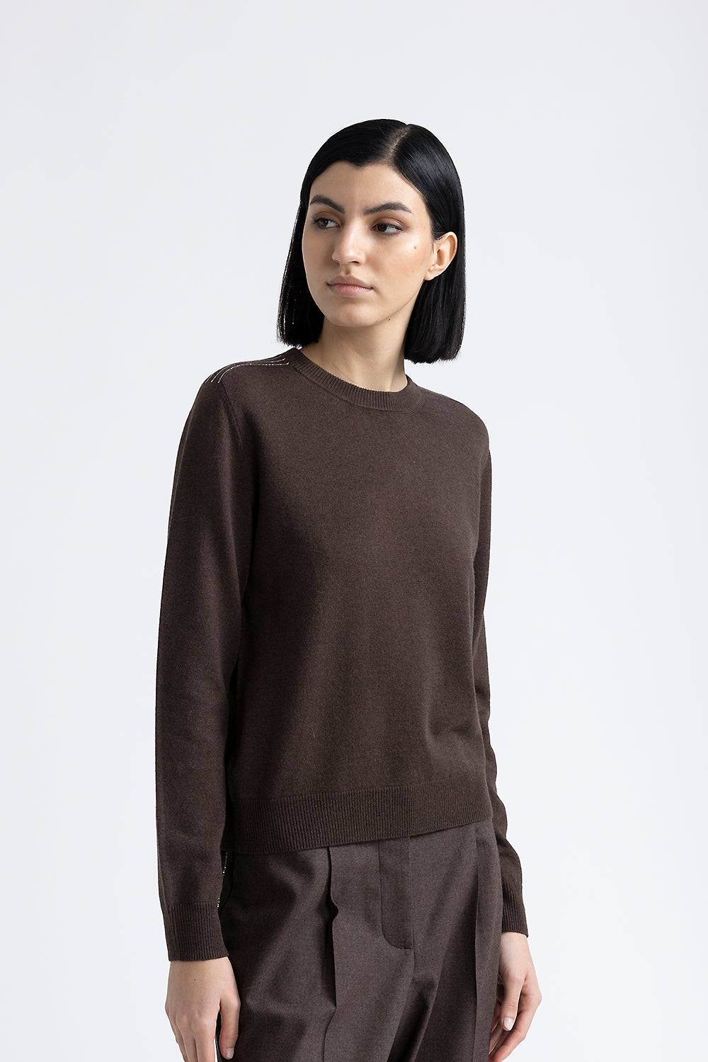 Peserico Maglia giracollo in lana, seta e cashmere