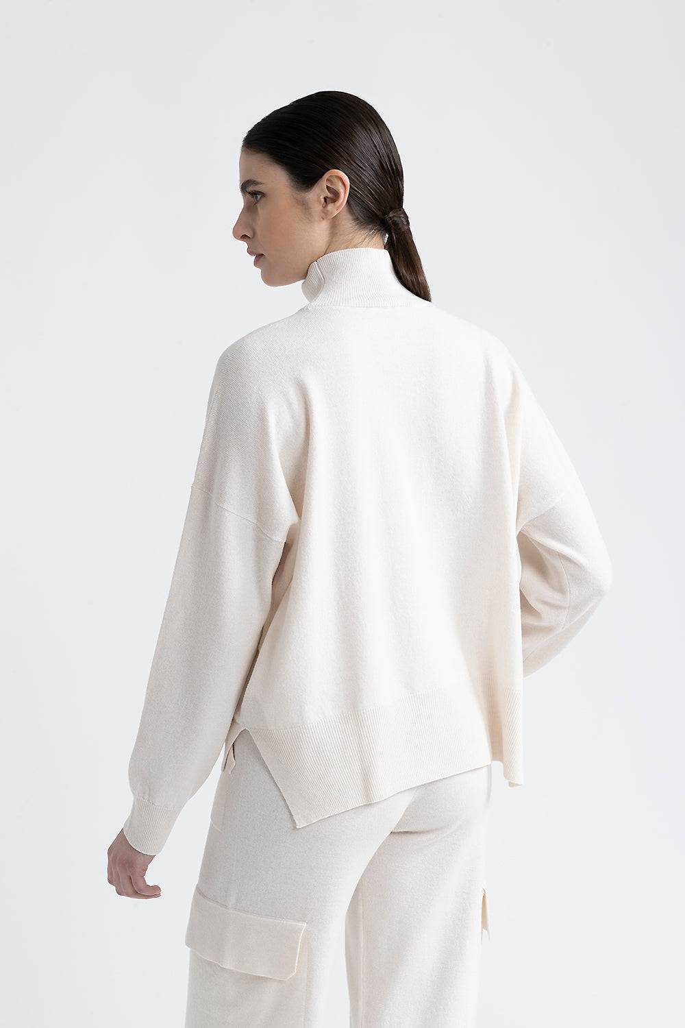 Peserico Maglia con collo a lupetto in lana, seta e cashmere Offerte giornaliere
