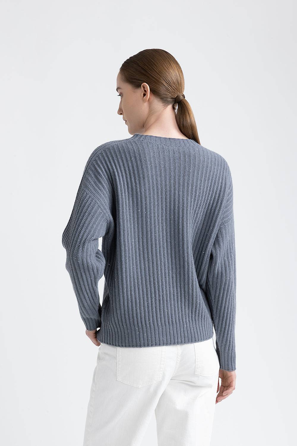 Peserico Maglia girocollo in lana, seta e cashmere con lurex Enormi risparmi
