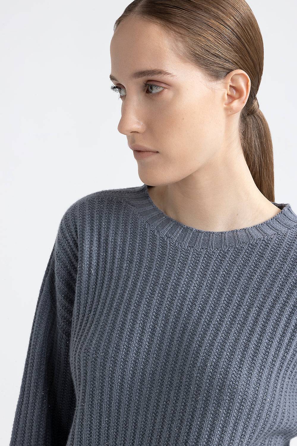 Peserico Maglia girocollo in lana, seta e cashmere con lurex Enormi risparmi