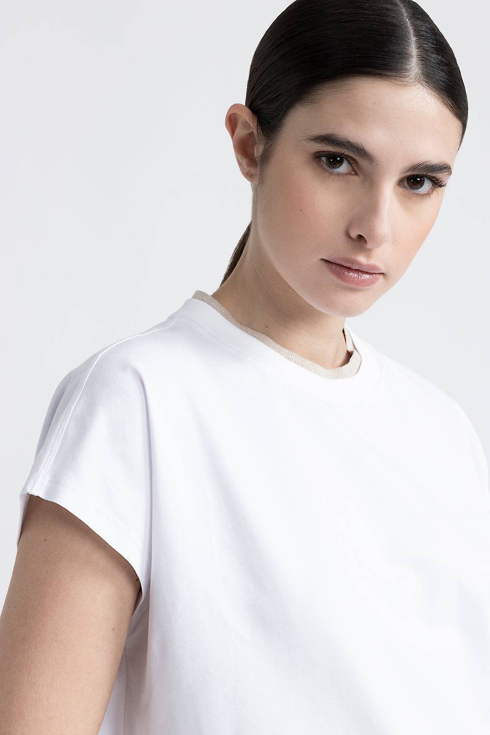 Peserico T-shirt in jersey di cotone Sconti VIP