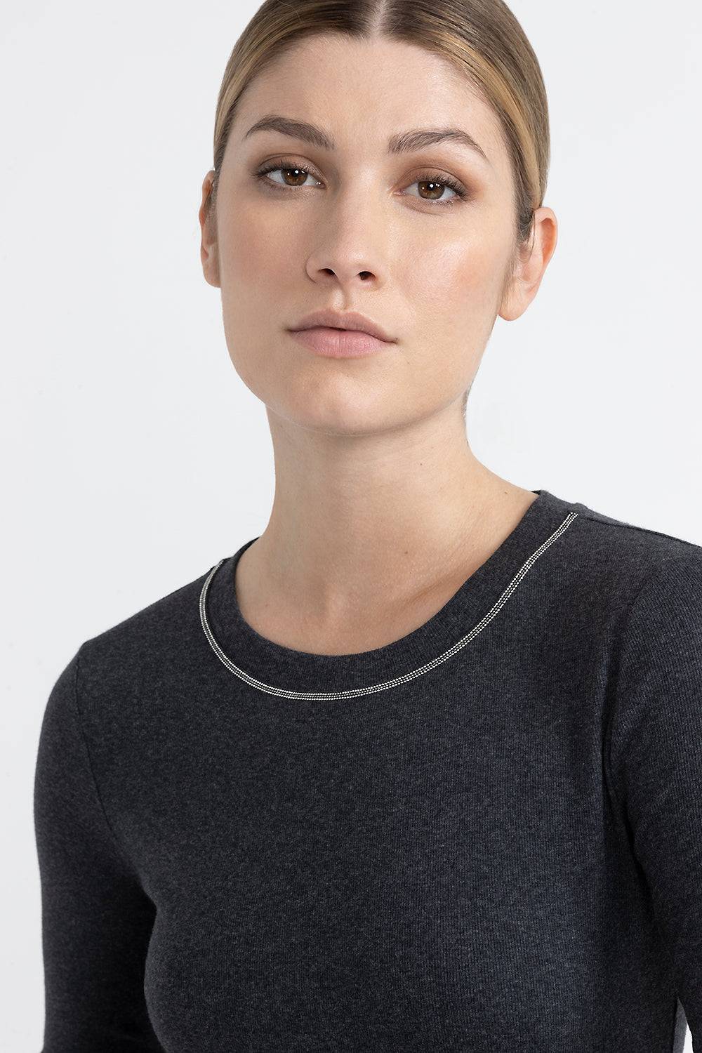 Peserico T-shirt in jersey stretch con Punto Luce Offerta settimanale