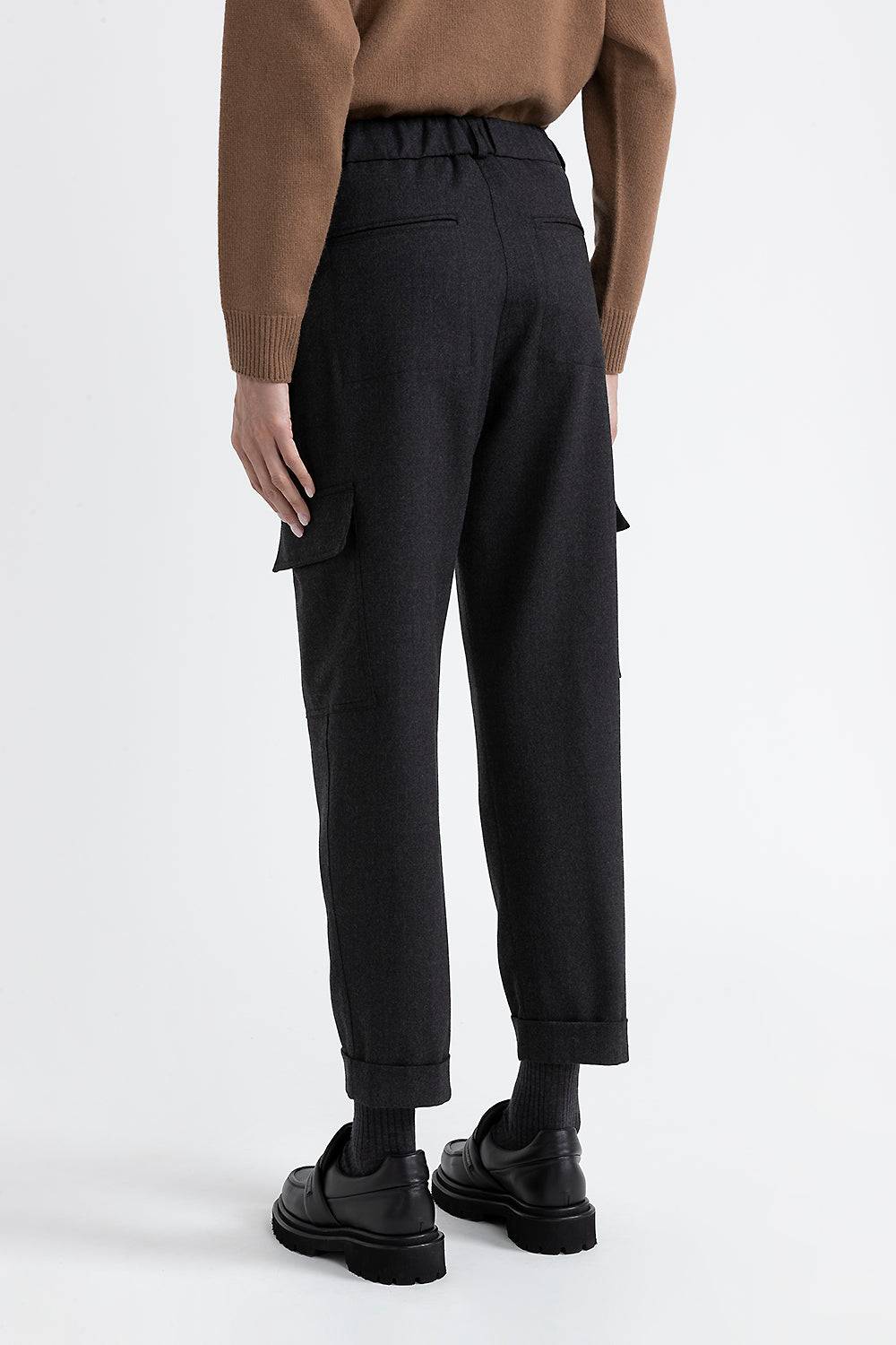 Peserico Pantalone cargo in flanella di lana tecnica Ultimi tre giorni