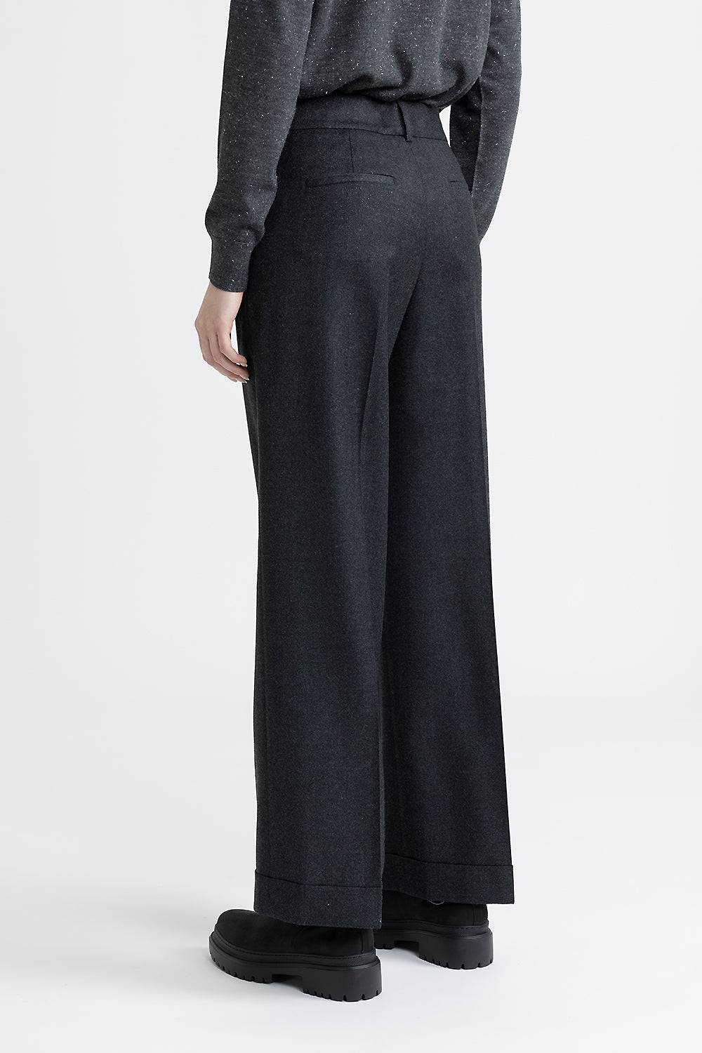 Peserico Pantalone classic tailored in flanella di lana lurex Latest stili