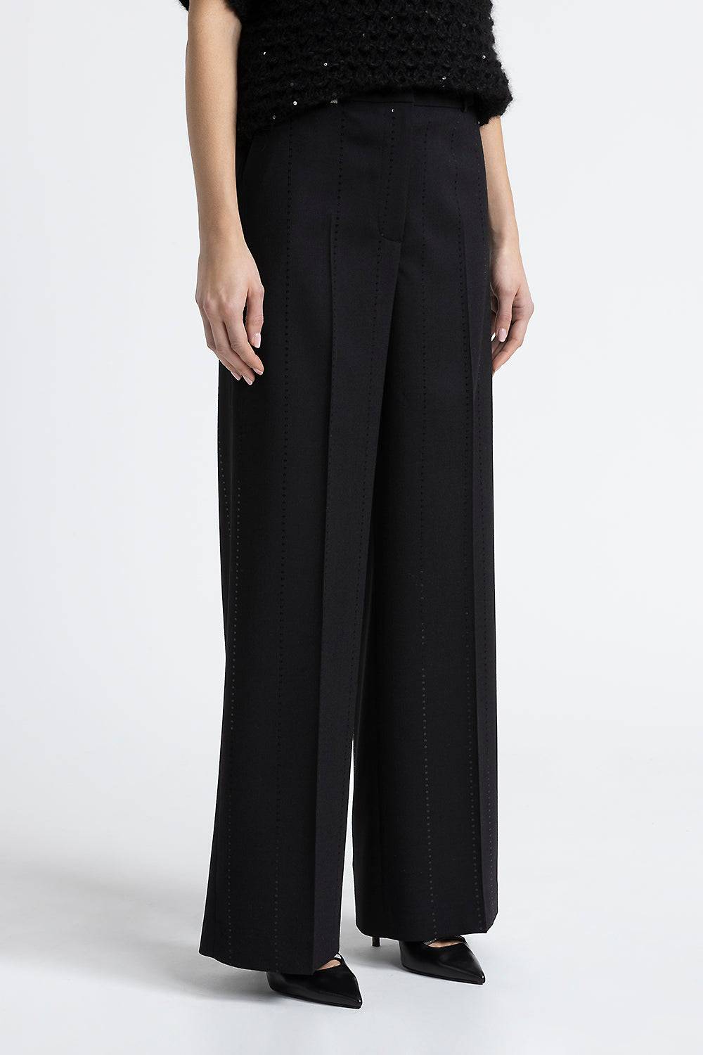 Peserico Pantalone a palazzo in lana