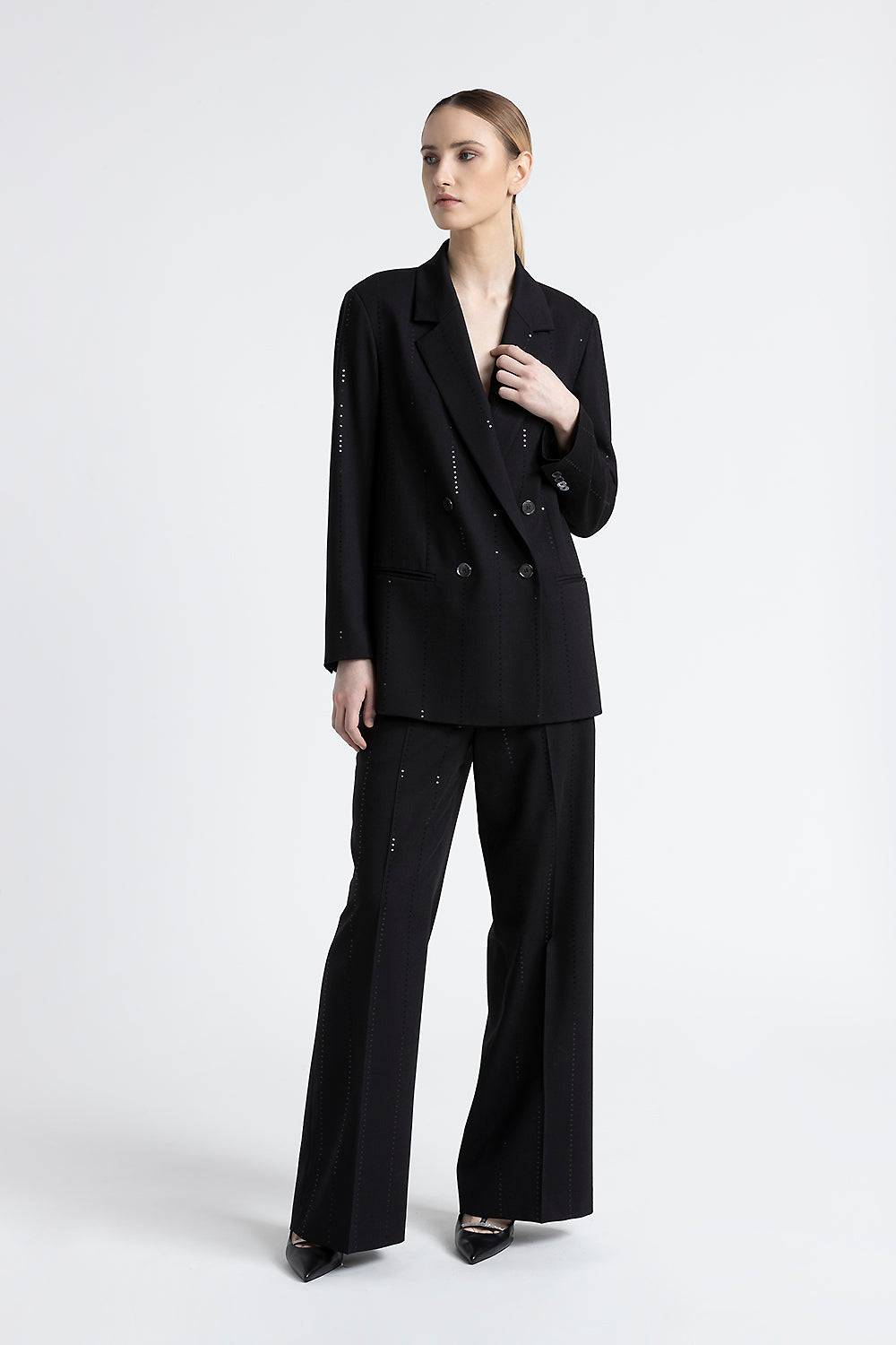 Peserico Pantalone a palazzo in lana Promozione temporanea