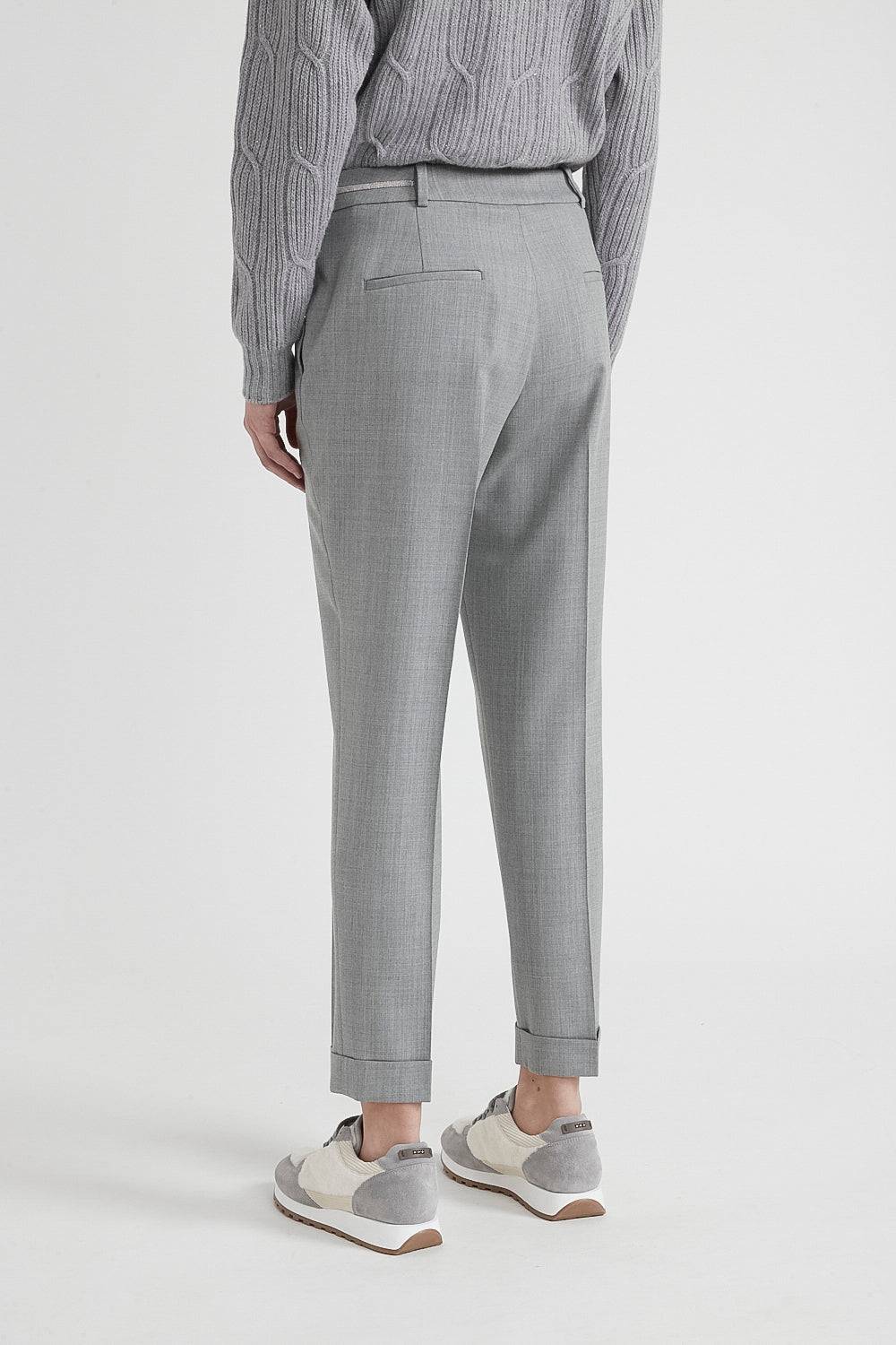 Peserico Pantalone a sigaretta in lana tecnica Fino al 55% di sconto
