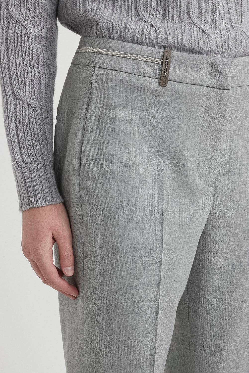Peserico Pantalone a sigaretta in lana tecnica Fino al 55% di sconto