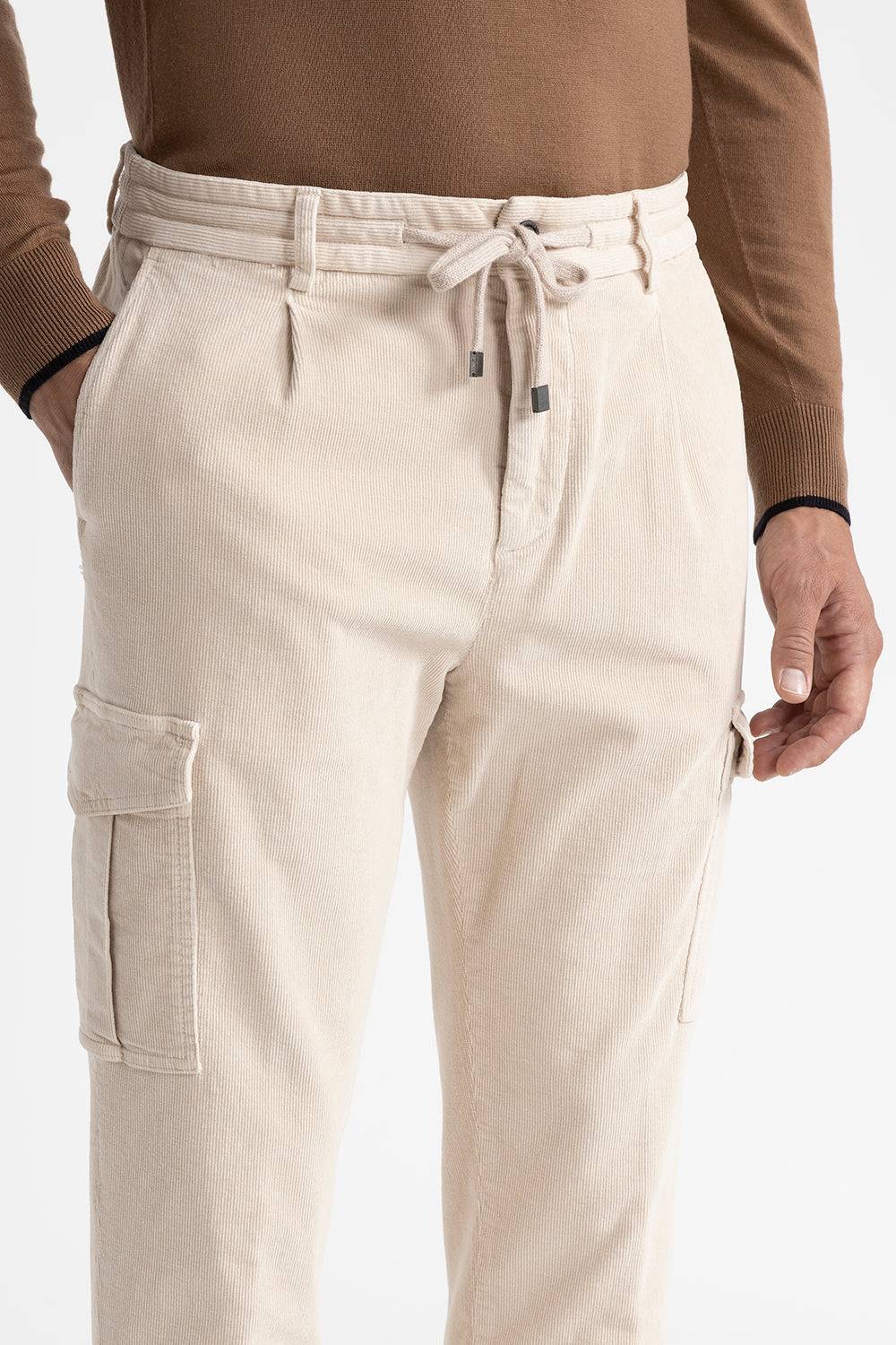 Peserico Pantalone jogger tasconato in velluto di cotone Duty-free