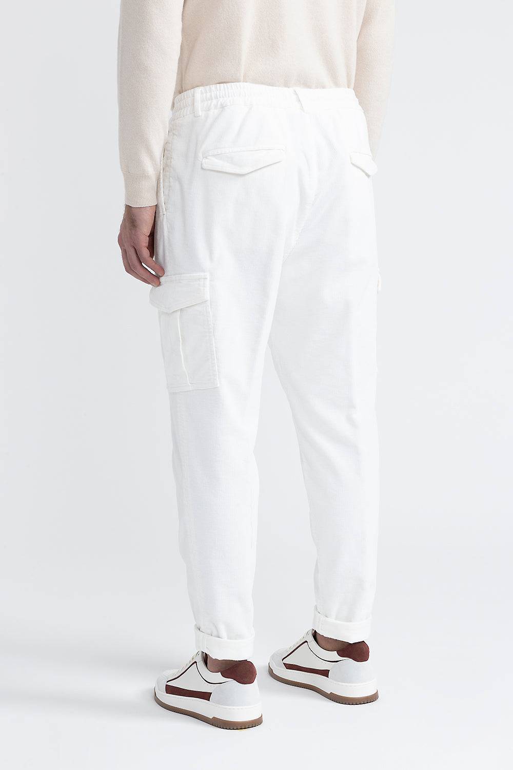 Peserico Pantalone jogger tasconato in velluto di cotone 50% di sconto per tempo limitato
