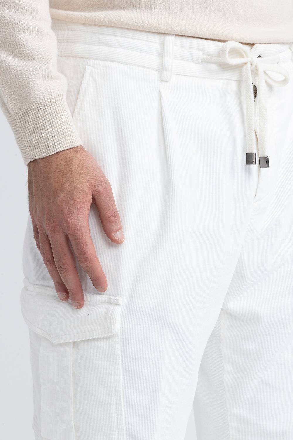 Peserico Pantalone jogger tasconato in velluto di cotone 50% di sconto per tempo limitato
