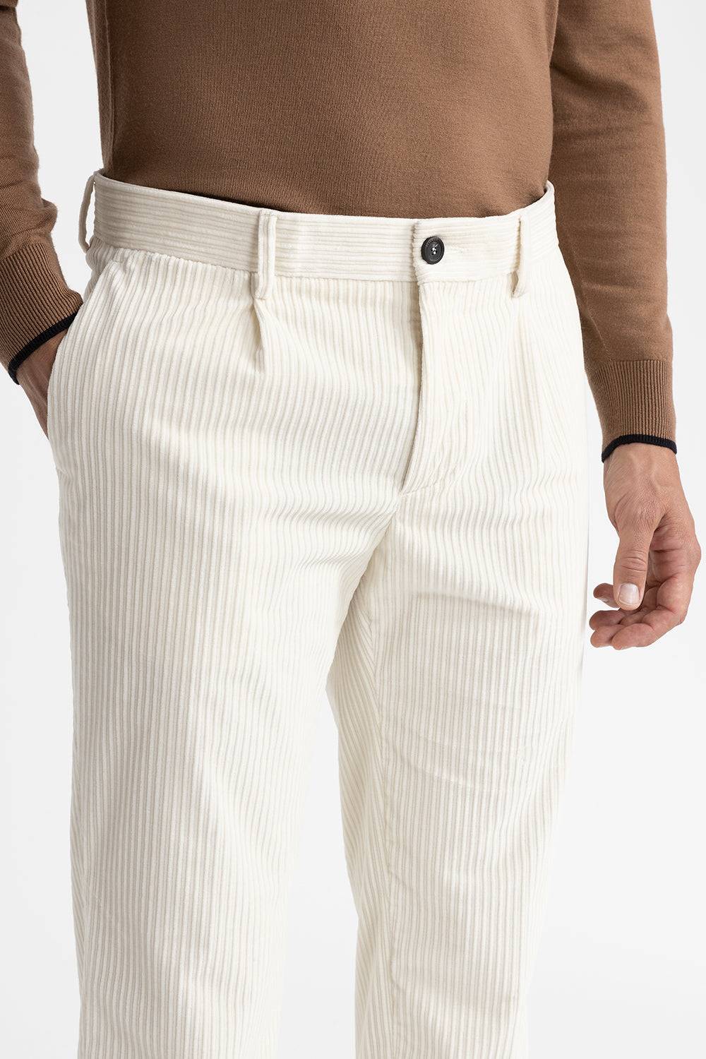 Peserico Pantalone chino in velluto a costa francese 2025