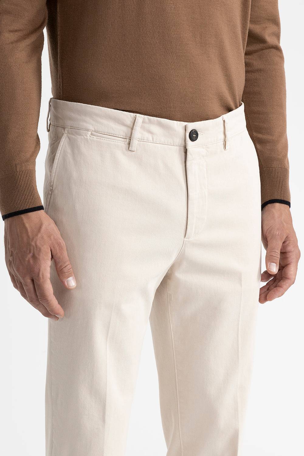 Peserico Pantalone chino in cotone stretch In Linea
