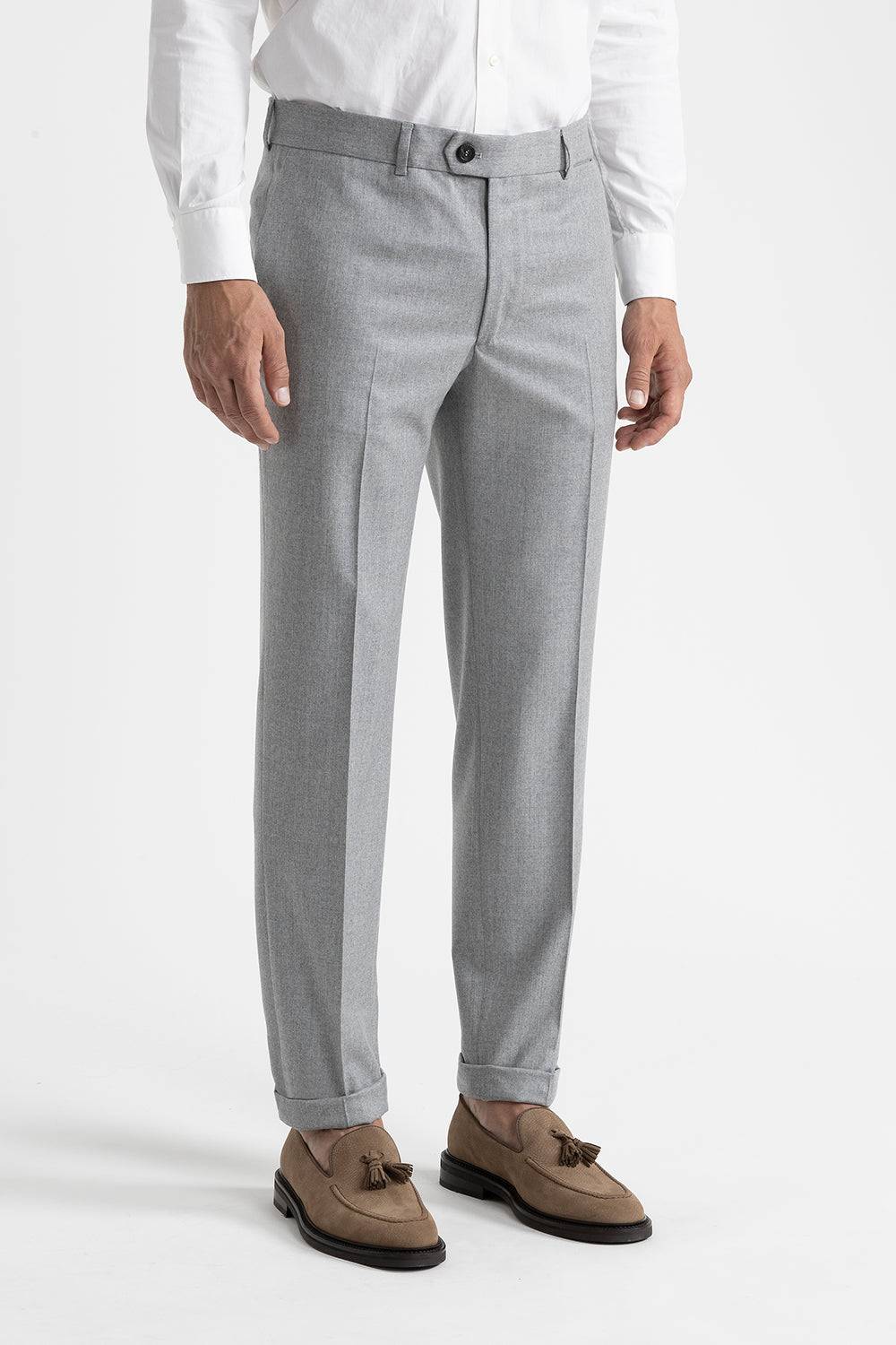 Peserico Pantalone classico sfoderato in pura lana vergine Qualità Garantita