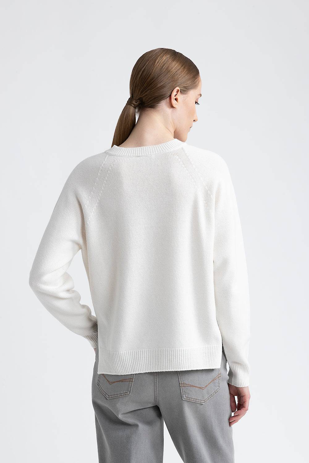 Peserico Maglia con scollo a V in lana, seta e cashmere Fino Al -60%