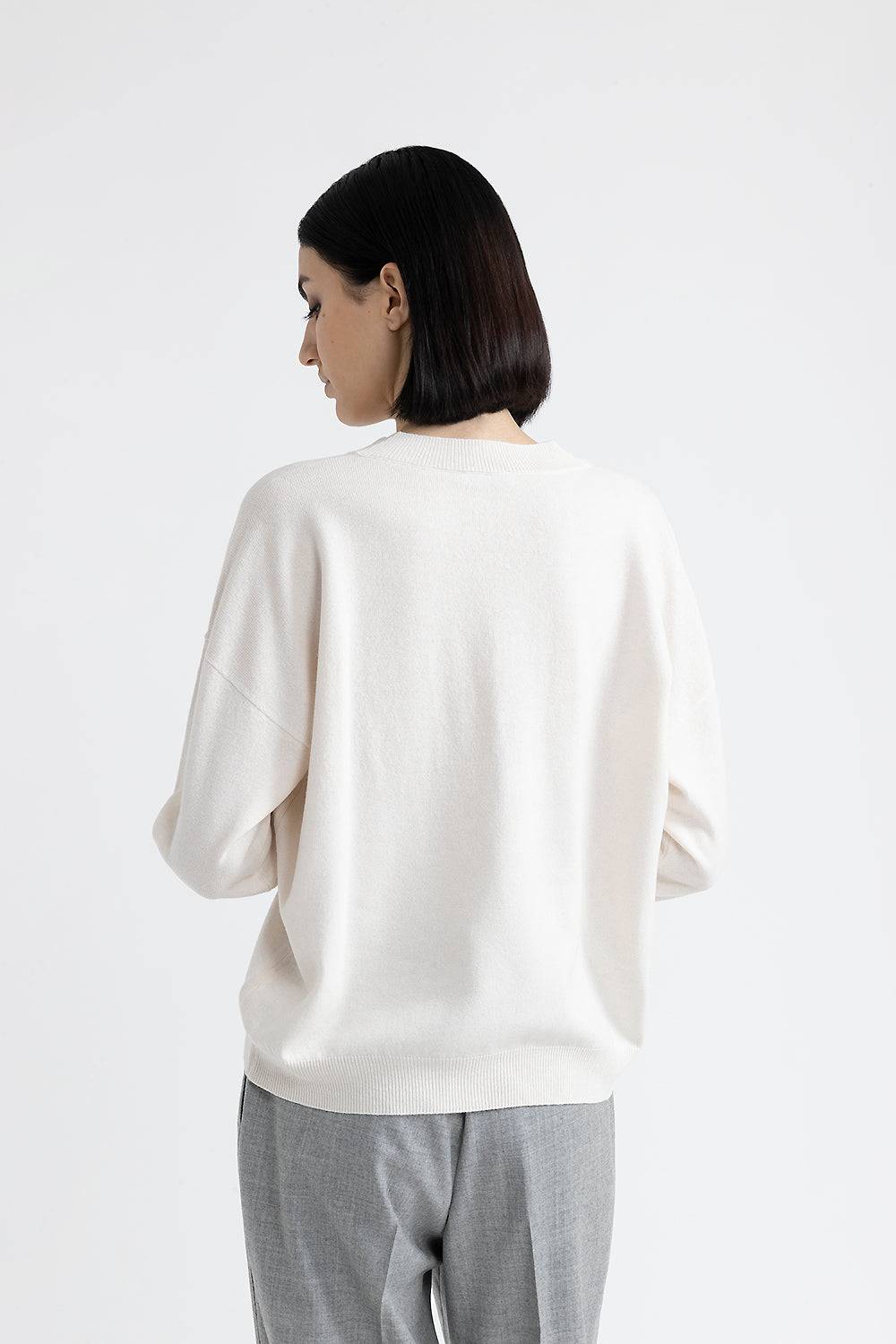 Peserico Maglia con scollo a V in lana, seta e cashmere Affare Del Giorno