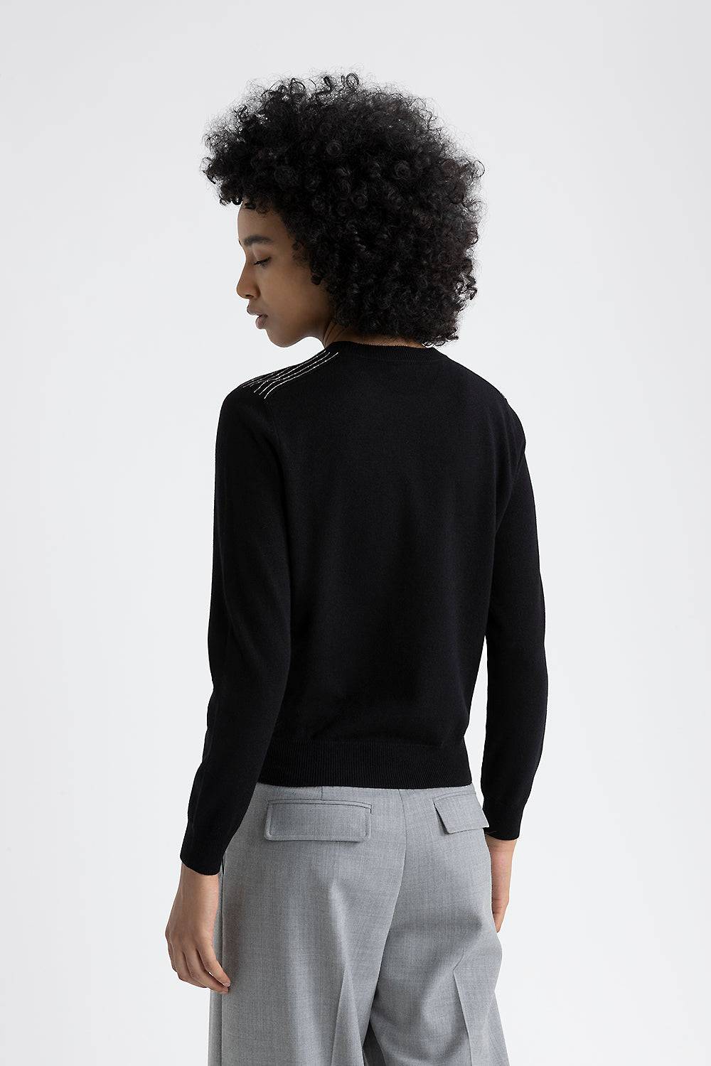 Peserico Maglia giracollo in lana, seta e cashmere Sottocosto