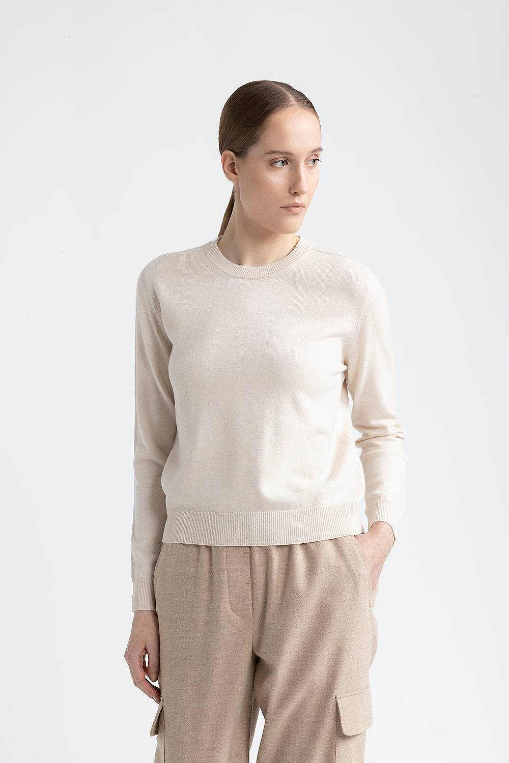 Peserico Maglia giracollo in lana, seta e cashmere