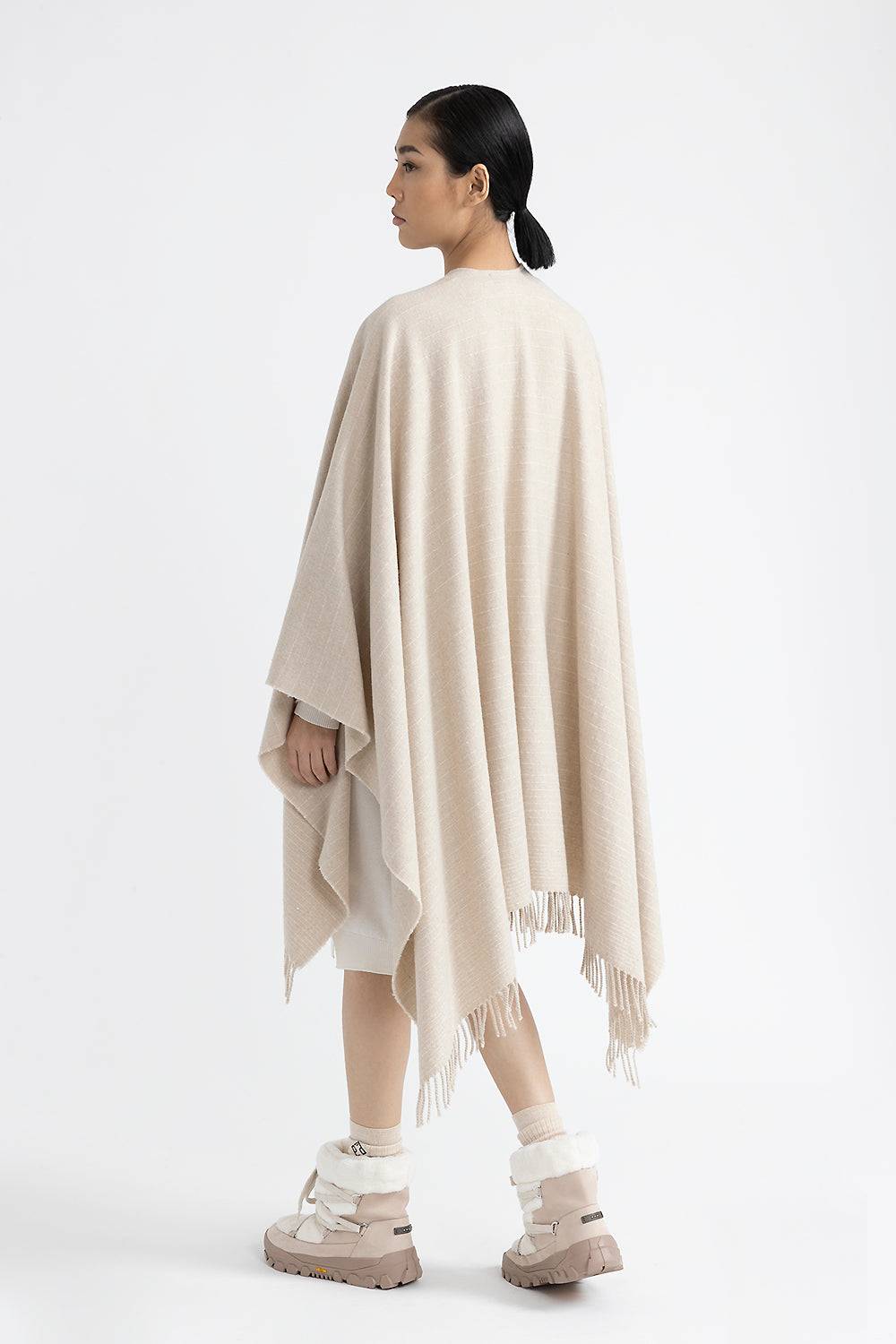 Peserico Mantella in lana, cashmere e paillettes Sconto
