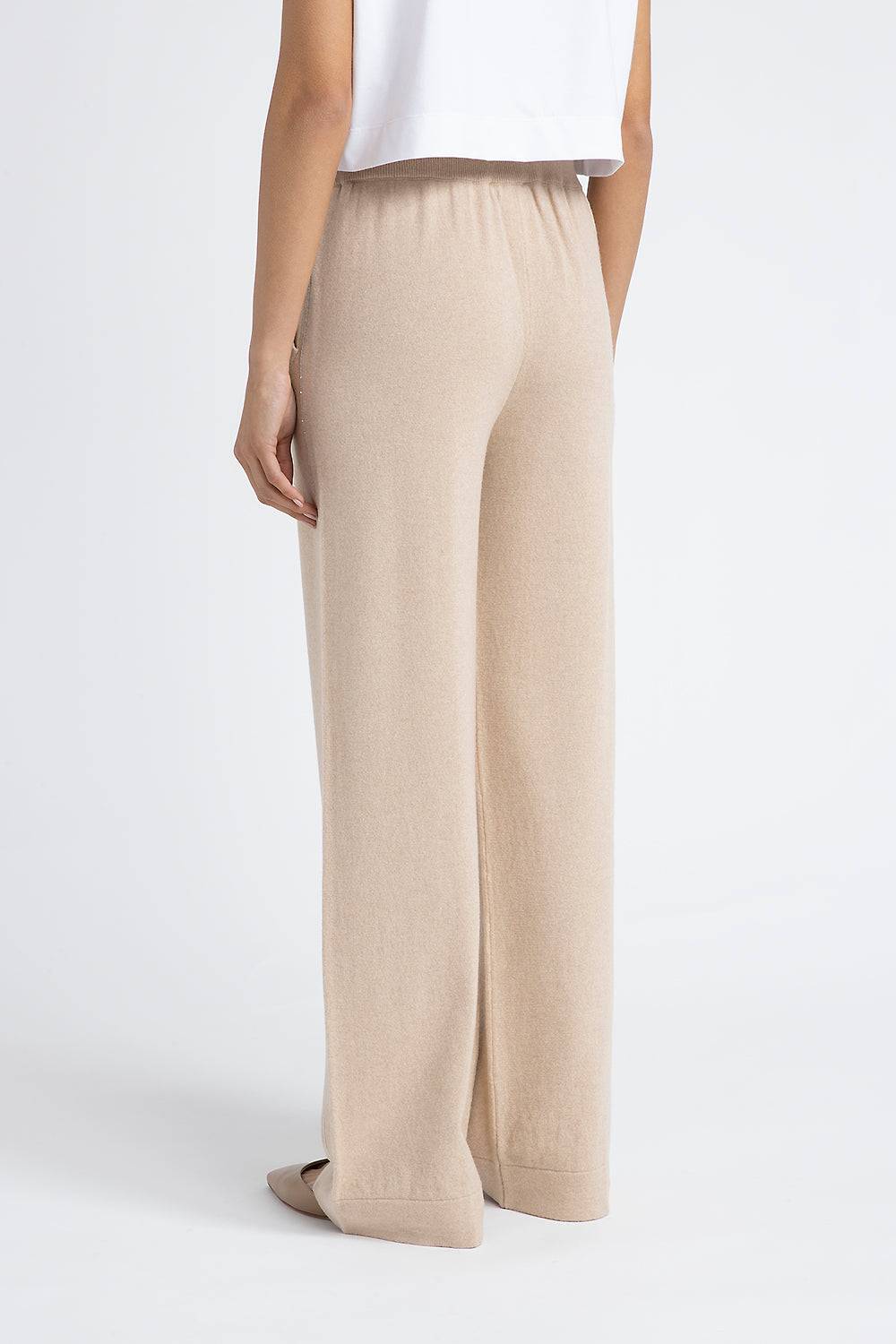 Peserico Pantalone in filato di lana seta cashmere Saldi Di Fabbrica