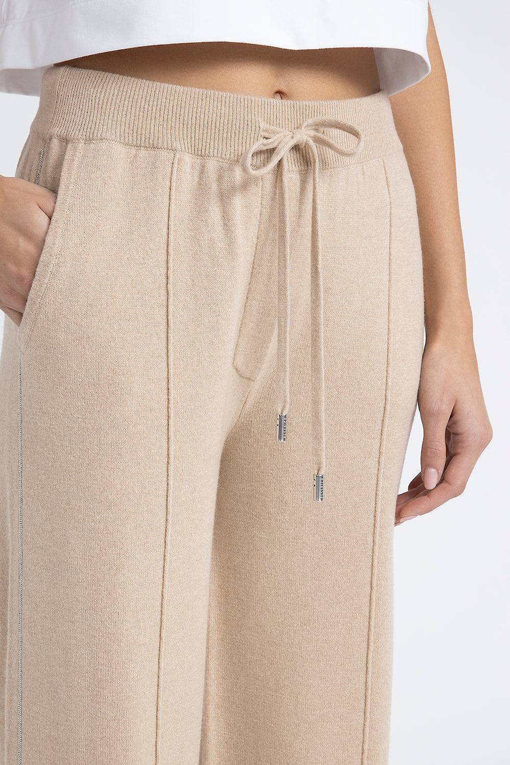 Peserico Pantalone in filato di lana seta cashmere Saldi Di Fabbrica