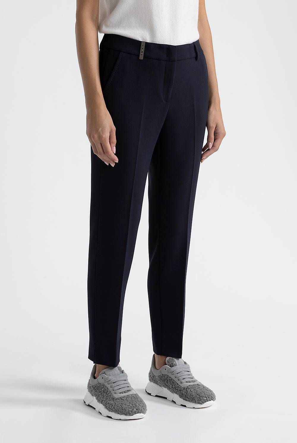 Peserico Pantalone Iconic 4718 in tela doppia di viscosa stretch I Più Venduti