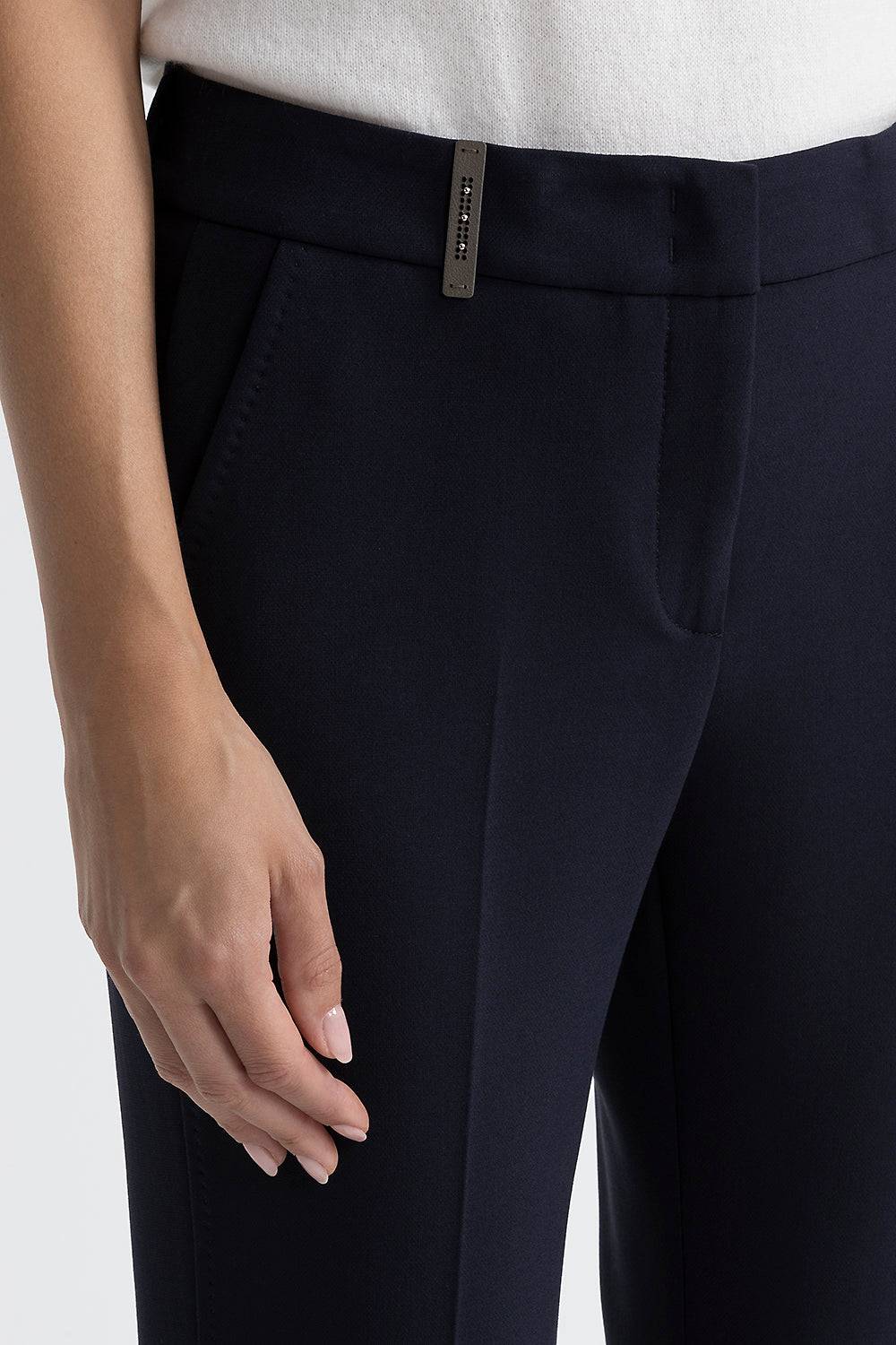 Peserico Pantalone Iconic 4718 in tela doppia di viscosa stretch I Più Venduti