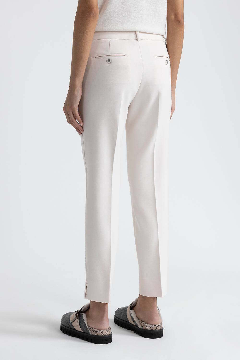 Peserico Pantalone Iconic 4718 in tela doppia di viscosa stretch Vendite Flash