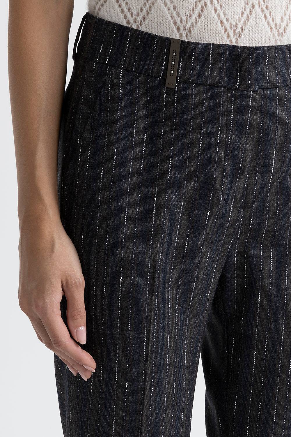 Peserico Pantalone Iconic 4718 in flanella di lana stretch Negozio