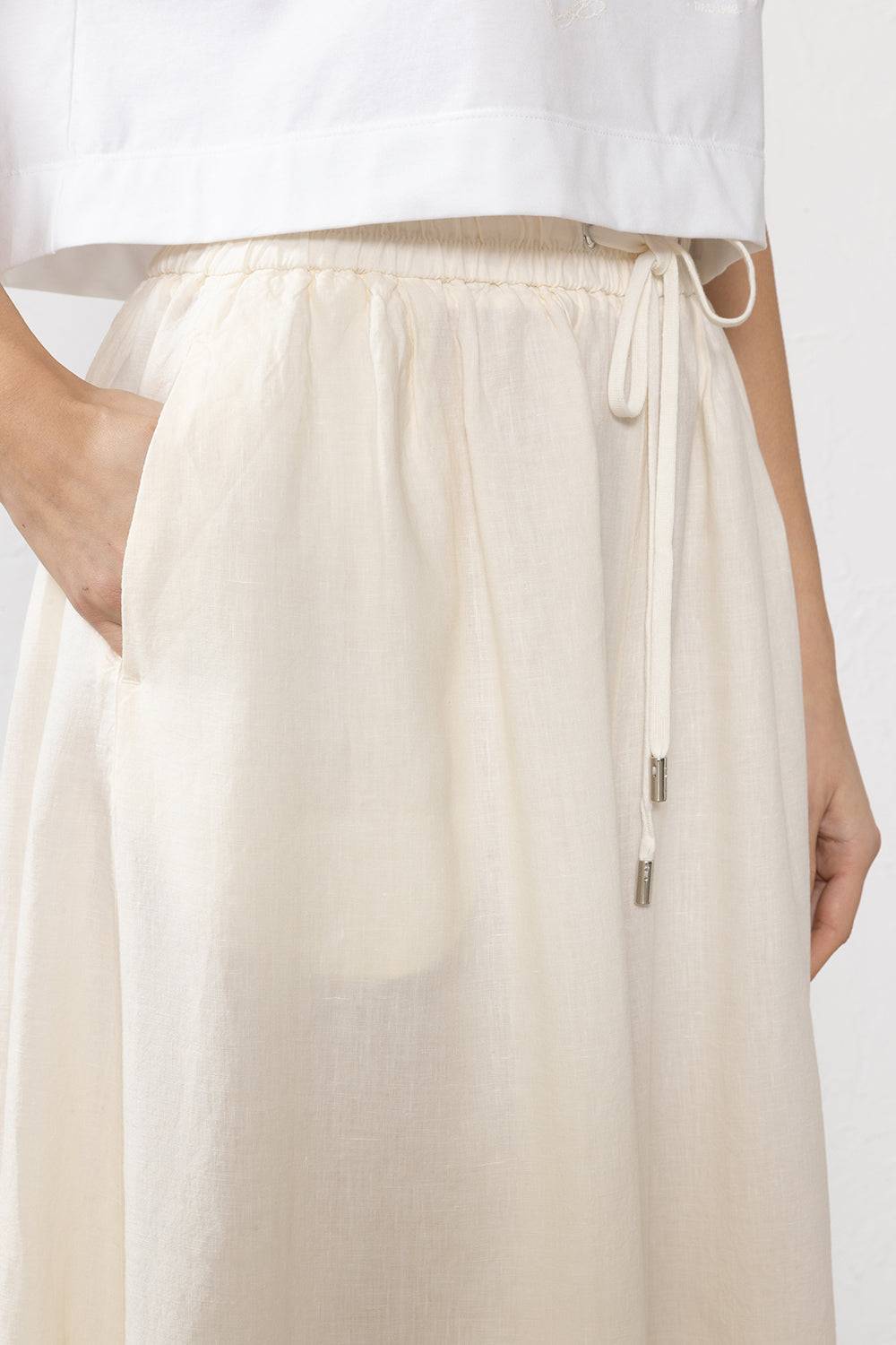 Peserico Pantalone in tela di puro lino Comprare a buon mercato