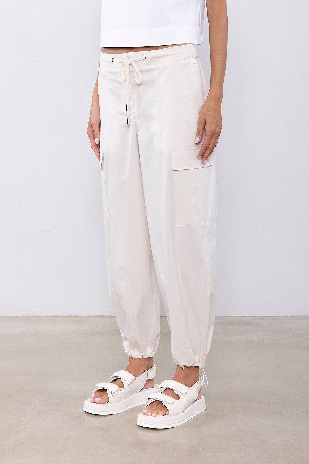 Peserico Pantalone in raso leggero di cotone Fornitura limitata