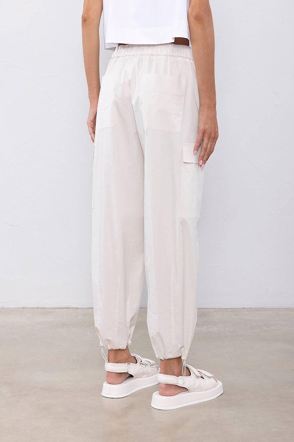 Peserico Pantalone in raso leggero di cotone Fornitura limitata