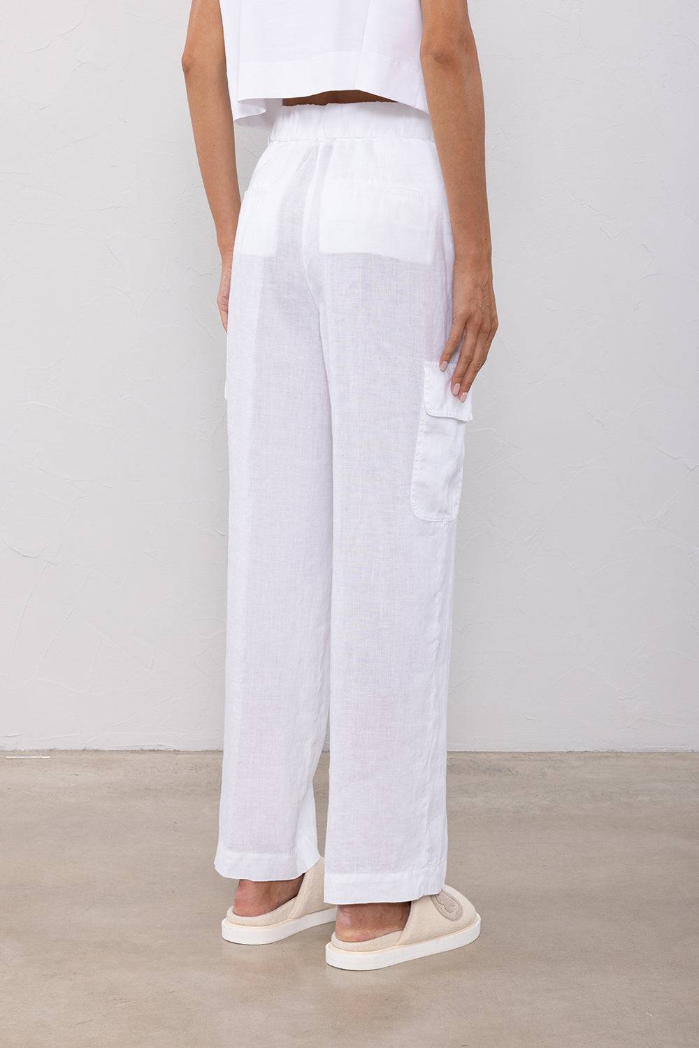 Peserico Pantalone con pinces in puro lino Shopping online
