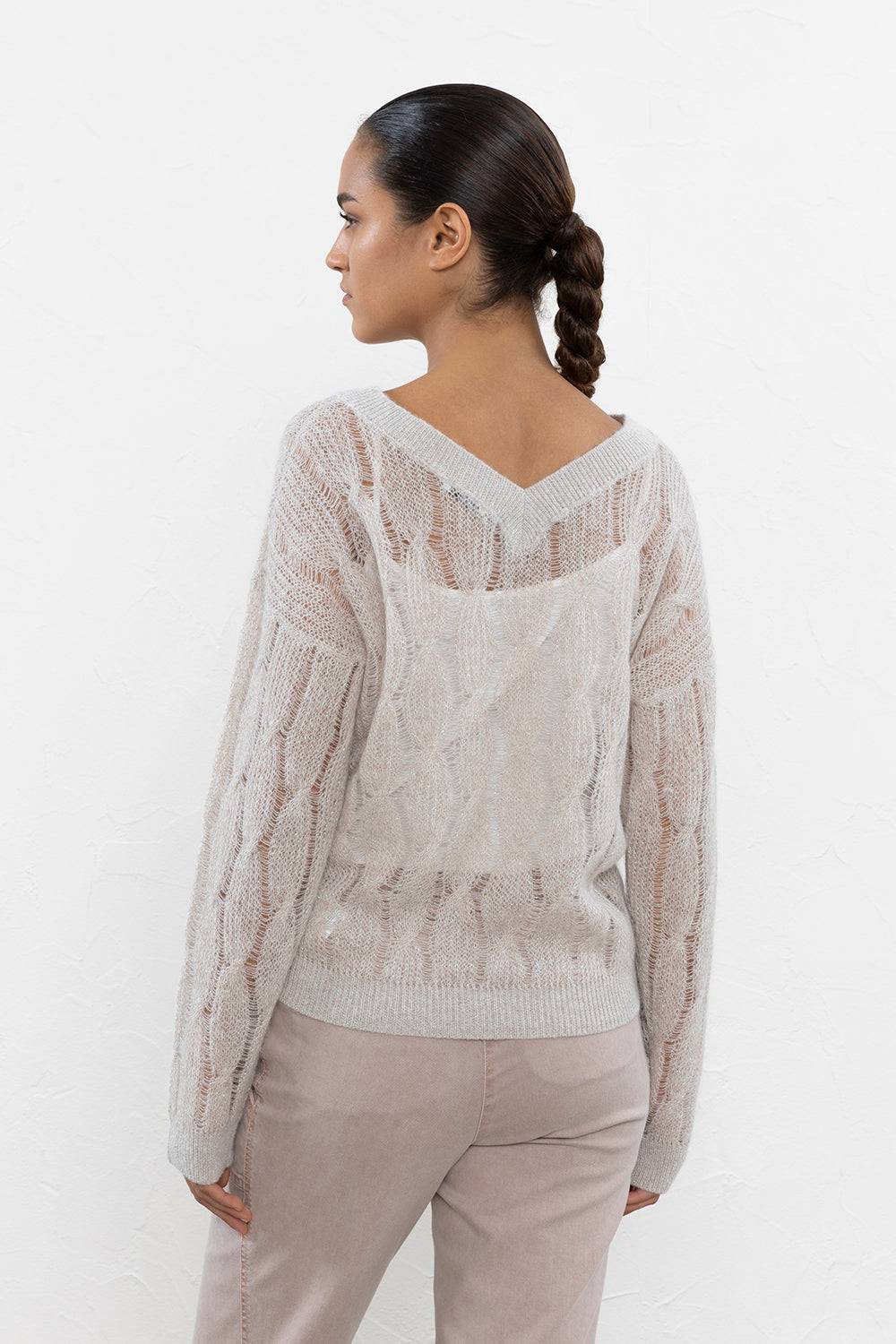 Peserico Maglia a trecce in alpaca suri misto lana vergine Latest fashion