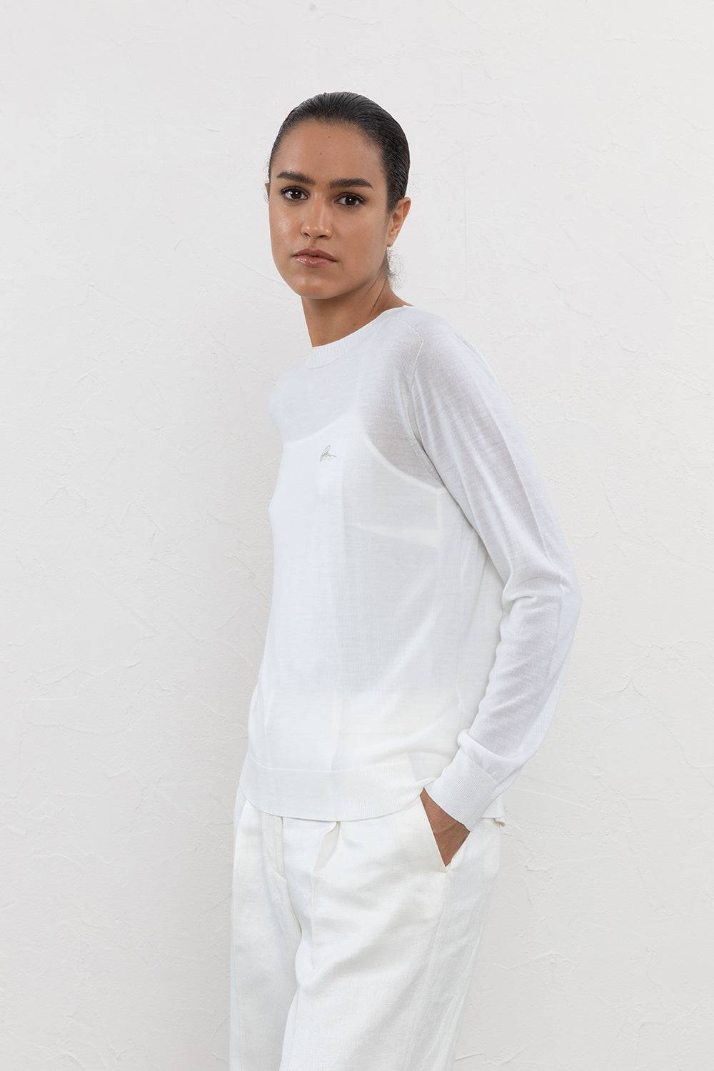 Peserico Maglia in rasato di lana merinos Online Outlet