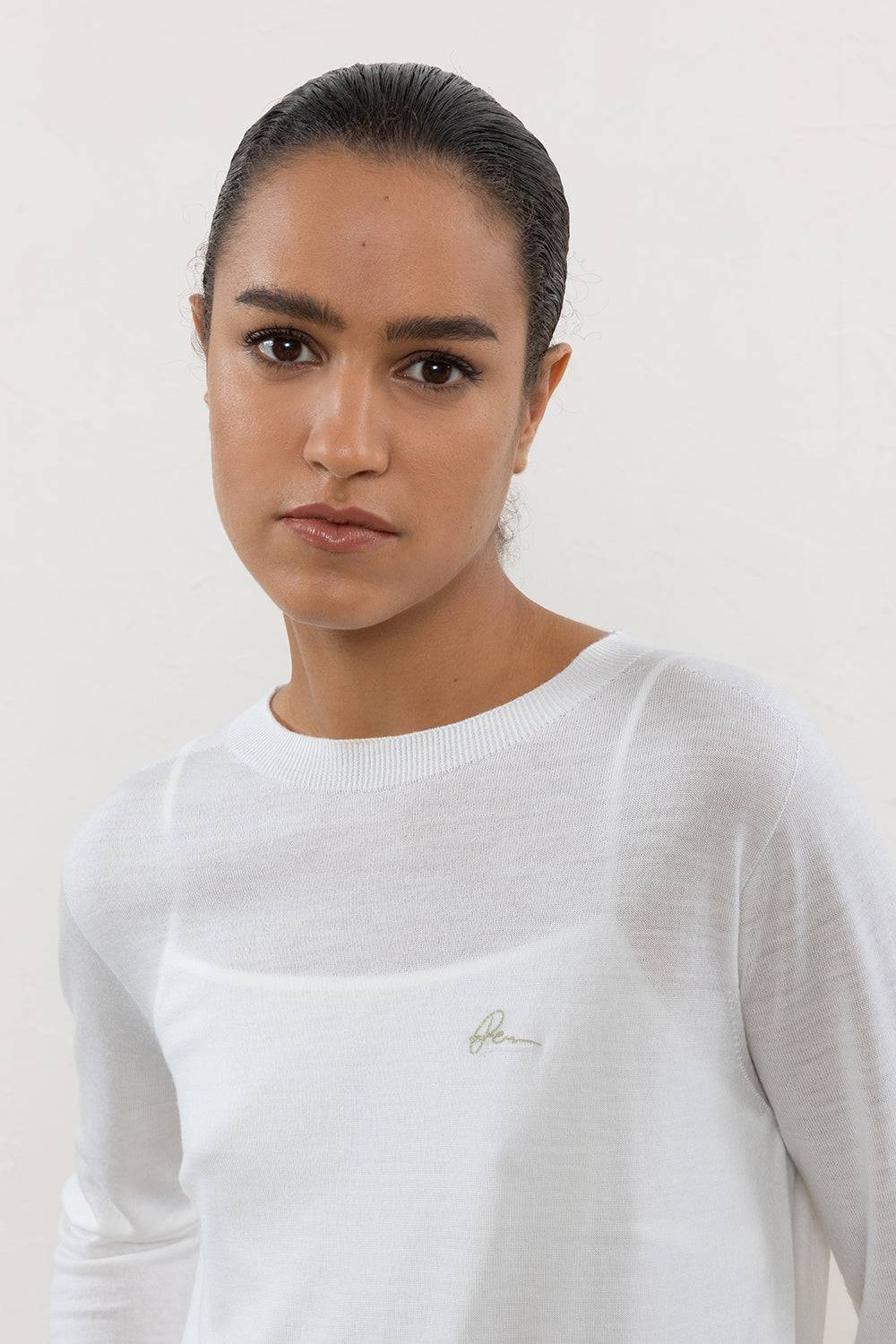 Peserico Maglia in rasato di lana merinos Online Outlet