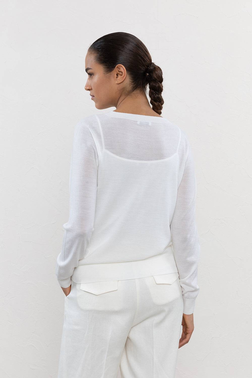 Peserico Maglia in rasato di lana merinos Online Outlet