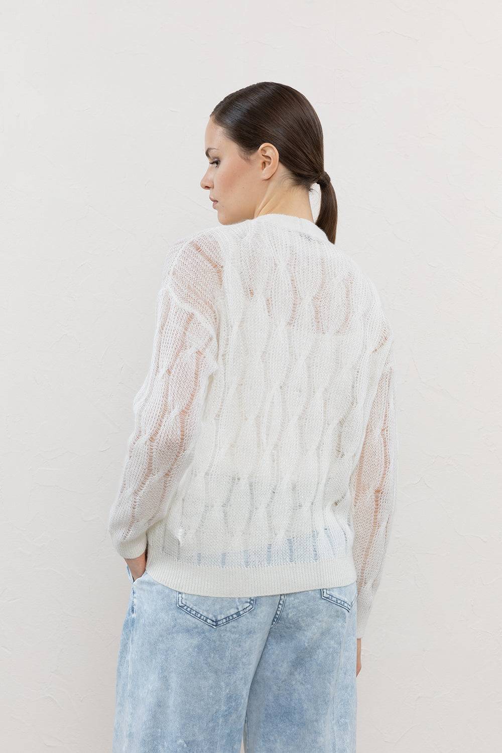 Peserico Cardigan in baby alpaca suri e iridescente di viscosa Offerte esclusive