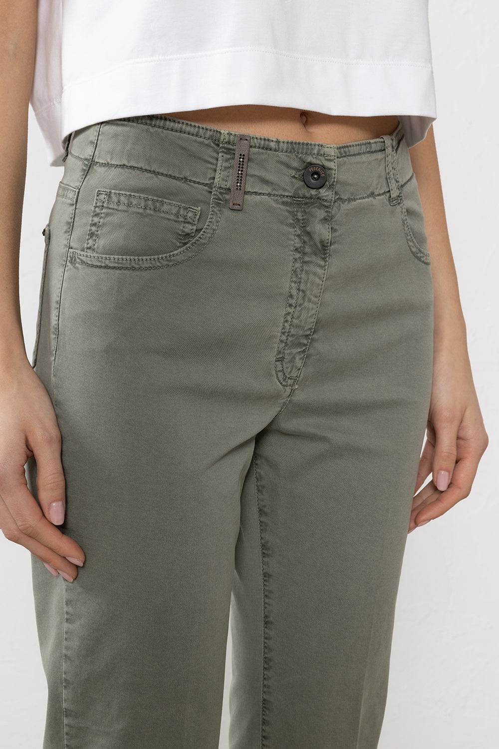 Peserico Pantalone in gabardina di cotone stretch Bestseller