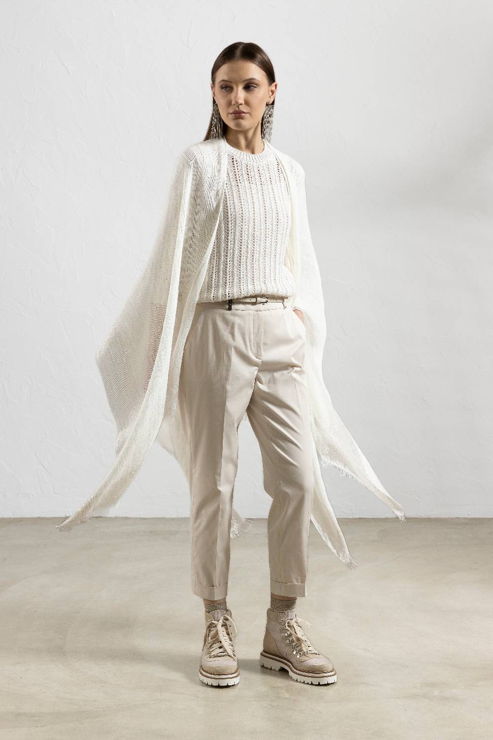 Peserico Pantalone in leggera gabardina di cotone pettinato stretch Offerte stagionali