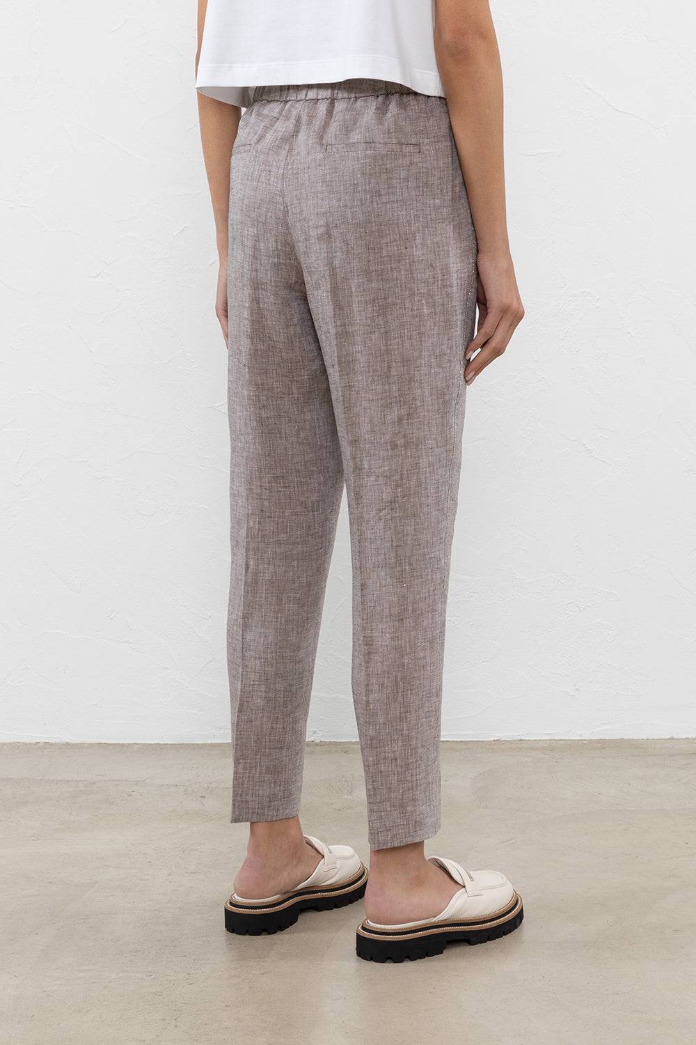 Peserico Pantalone in tela leggera di puro lino Liquidazione