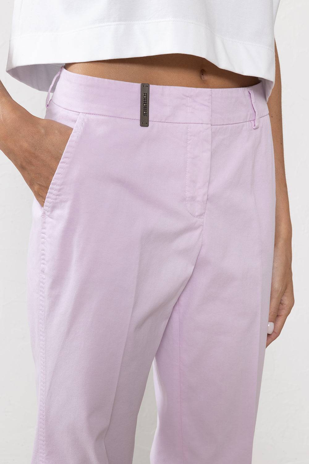 Peserico Pantalone in gabardina di cotone stretch Enormi risparmi
