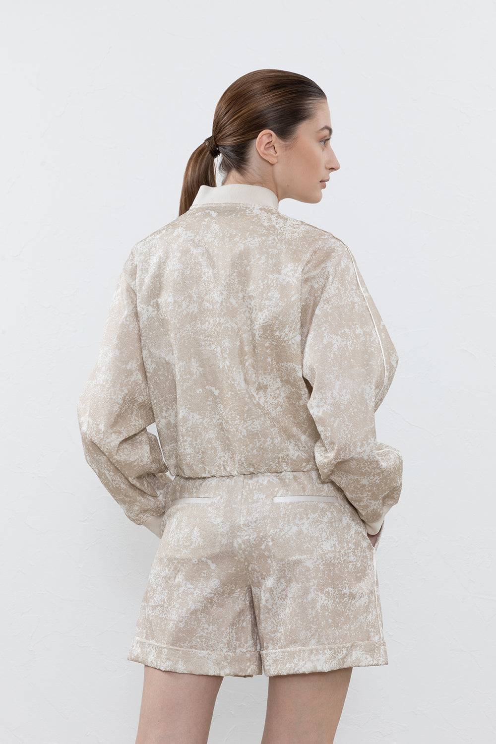 Peserico Felpa bomber in laminato jersey tricot Ultimo giorno