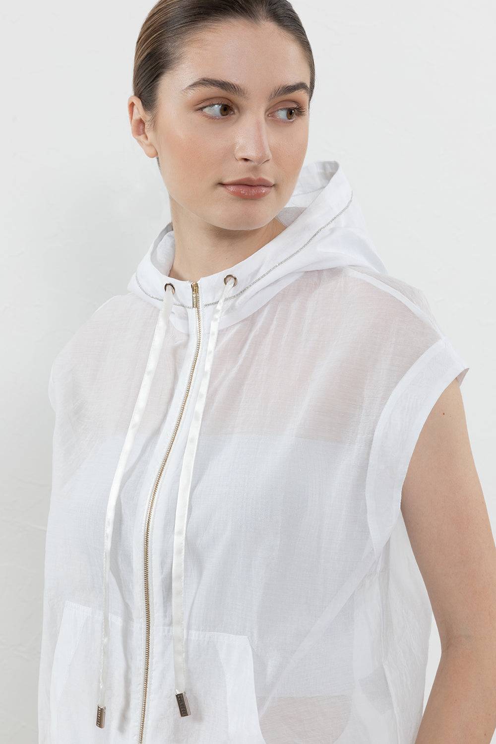 Peserico Gilet in organza tecnica di misto cotone Promozione temporanea