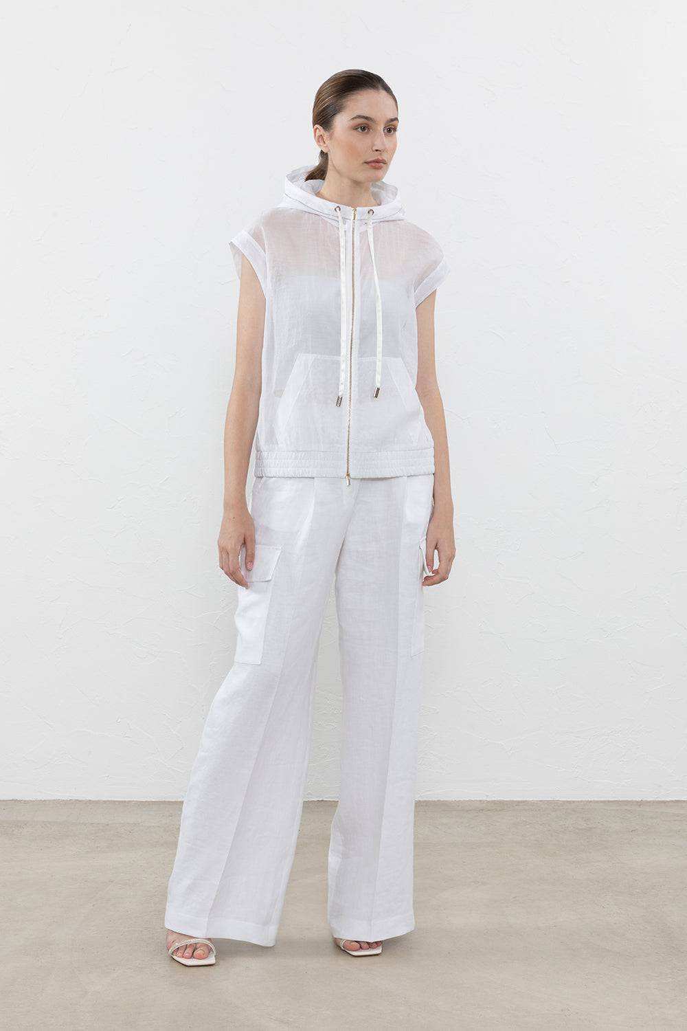 Peserico Gilet in organza tecnica di misto cotone Promozione temporanea