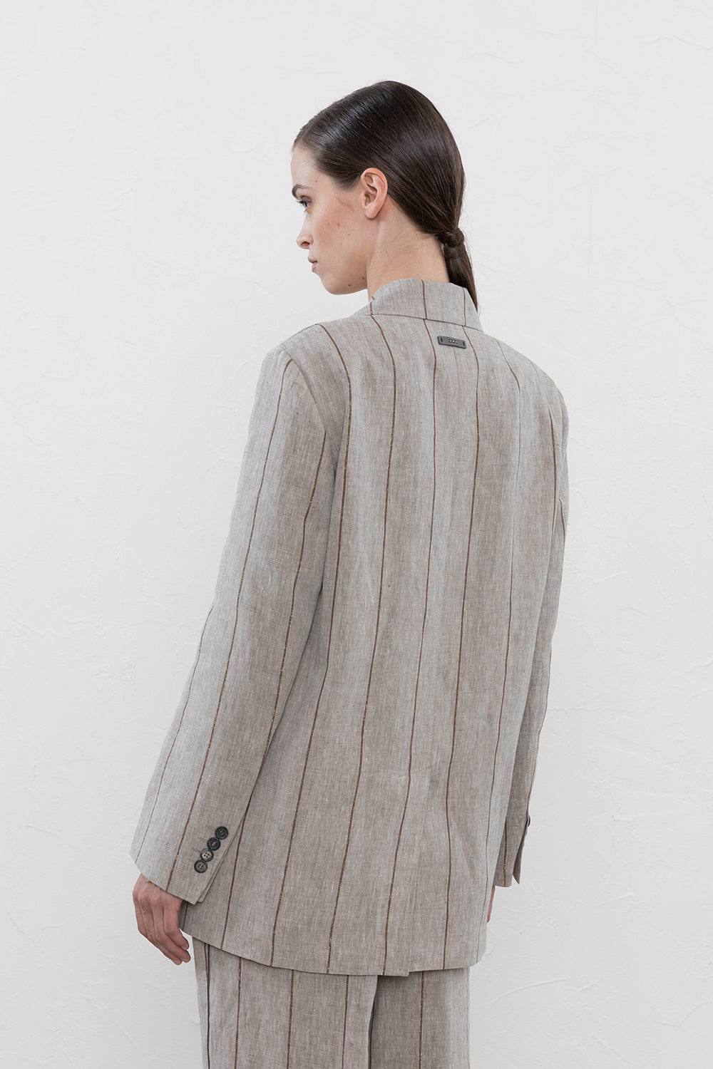 Peserico Blazer doppiopetto in lino melange Offerta speciale della fabbrica